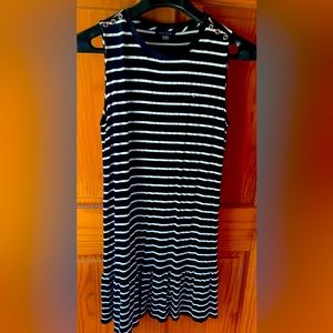Tommy Hilfiger sleeveless cotton dress with ruffle hem